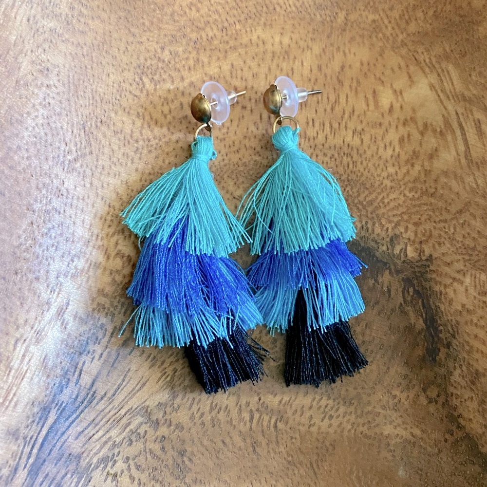 Boho 4-Tier Small Fringe Tassel Earrings